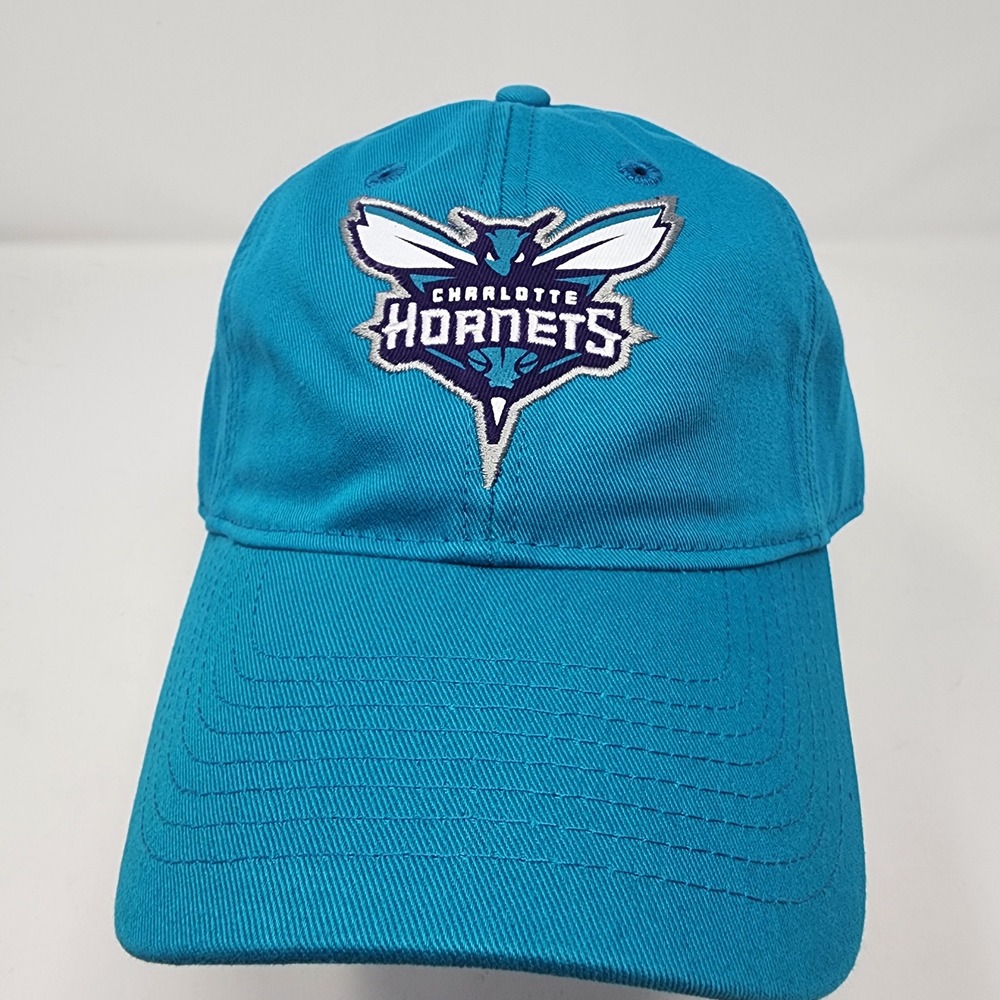 NBA Charlotte Hornets Hat OSFM Adjustable Strapback Cotton Relaxed Fit Teal